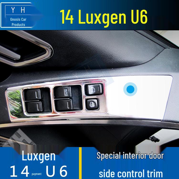 

Stainless Steel Interior Door Side Control Frame for 2014 Luxgen U6