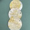 3Pcs, Natural Shell Mother of Pearl Beads with Holes, Boho Handcrafted Round Loose Beads, 40mm, for DIY Necklace Accessories, Jewellery Making Crafts