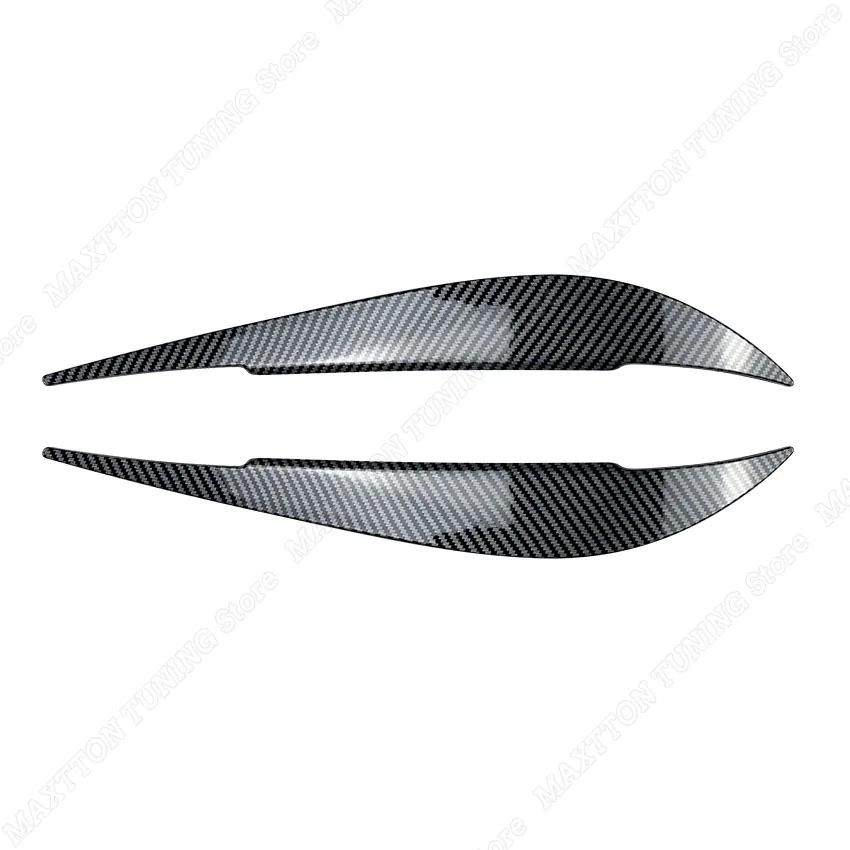 1 Pair Car Gloss Black Headlights Eyebrow Eyelids Trim For BMW 4 Series F32 F33 F36 M4 420d 420i 425d 430i 435i 440i 2013-2021
