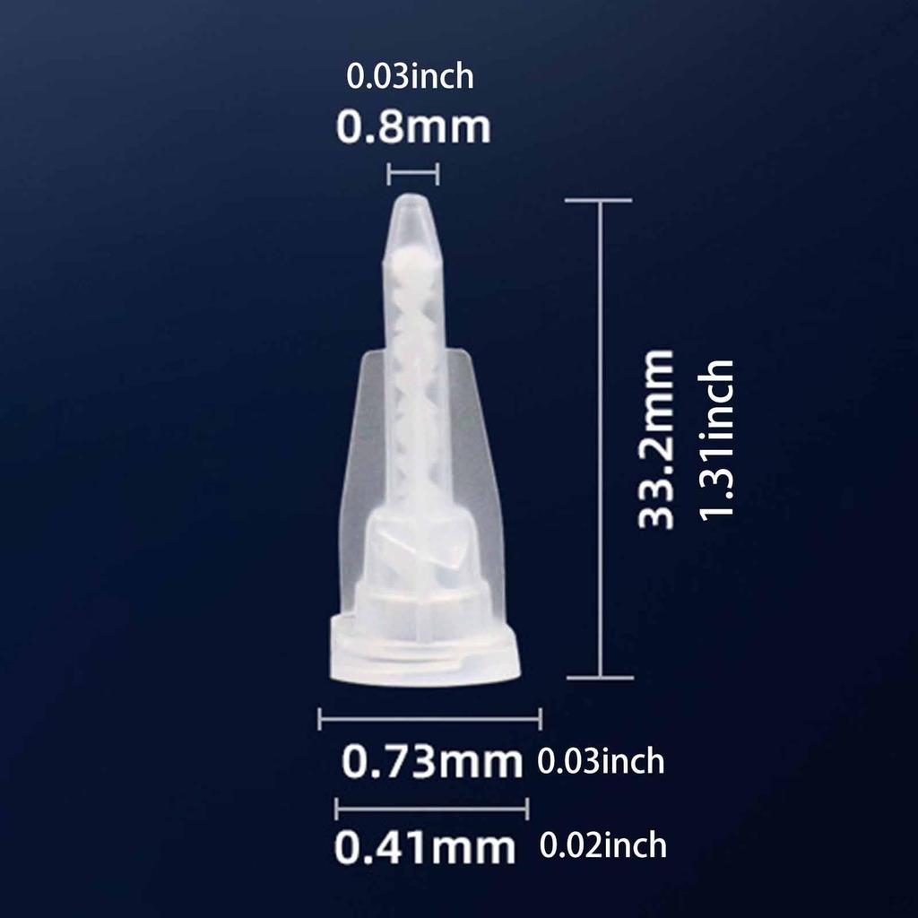 10 Epoxy Mixing Nozzles for Two-Component AB Cartridges, Lightweight Nozzle Accessories.