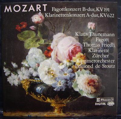 LP Record KLAUS THUNEMANN, THOMAS FRIEDLI, ED - Mozart, Fagottkonzert B-dur, KV 191 D8205 CLAVES 1982 Switzerlan Classical Used