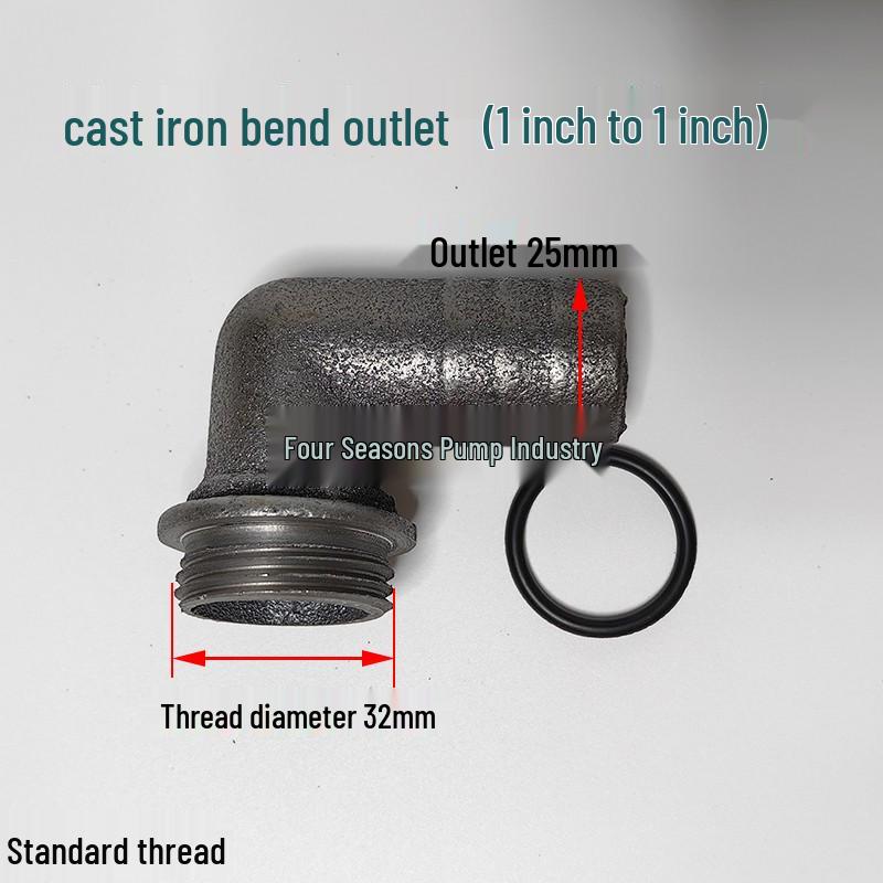 2-inch To 1-inch Cast Iron Elbow for Submersible Water Pump