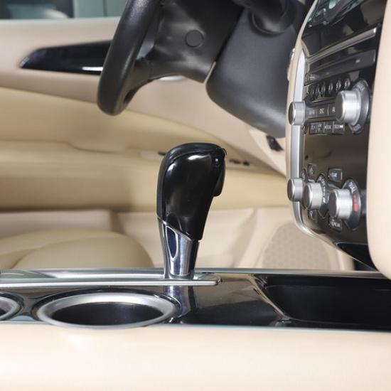 Glossy Black Center Gear Shift Knob Trim Cover For Nissan Pathfinder 2013-18