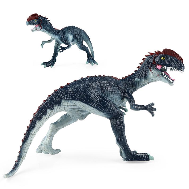 Jurassic Dinosaur Toy Models: Dilophosaurus & Spinosaurus - Educational Plastic Animal Decor