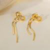 316L Stainless Steel 2025 New Hot Sales Fashion  Zircon Bowknot Tassels Charm Chain Choker Necklaces Earrings For Women
