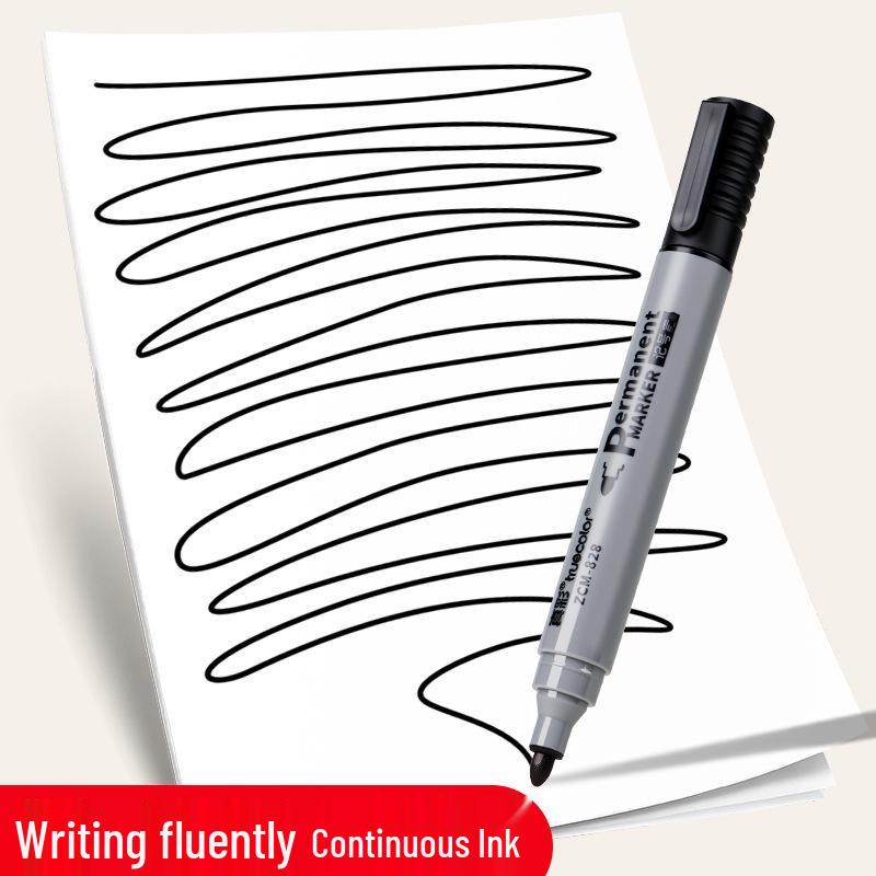 Waterproof Quick-Drying Oil-Based Broad Tip Marker for Construction and Express Logistics - Fade-Resistant Pen