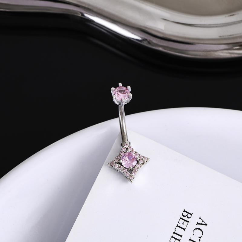 Star Zircon Belly Button Rings Y2K Girls Piercing Navel Nail Body Jewelry For Women Body Piercing Jewelry Gift