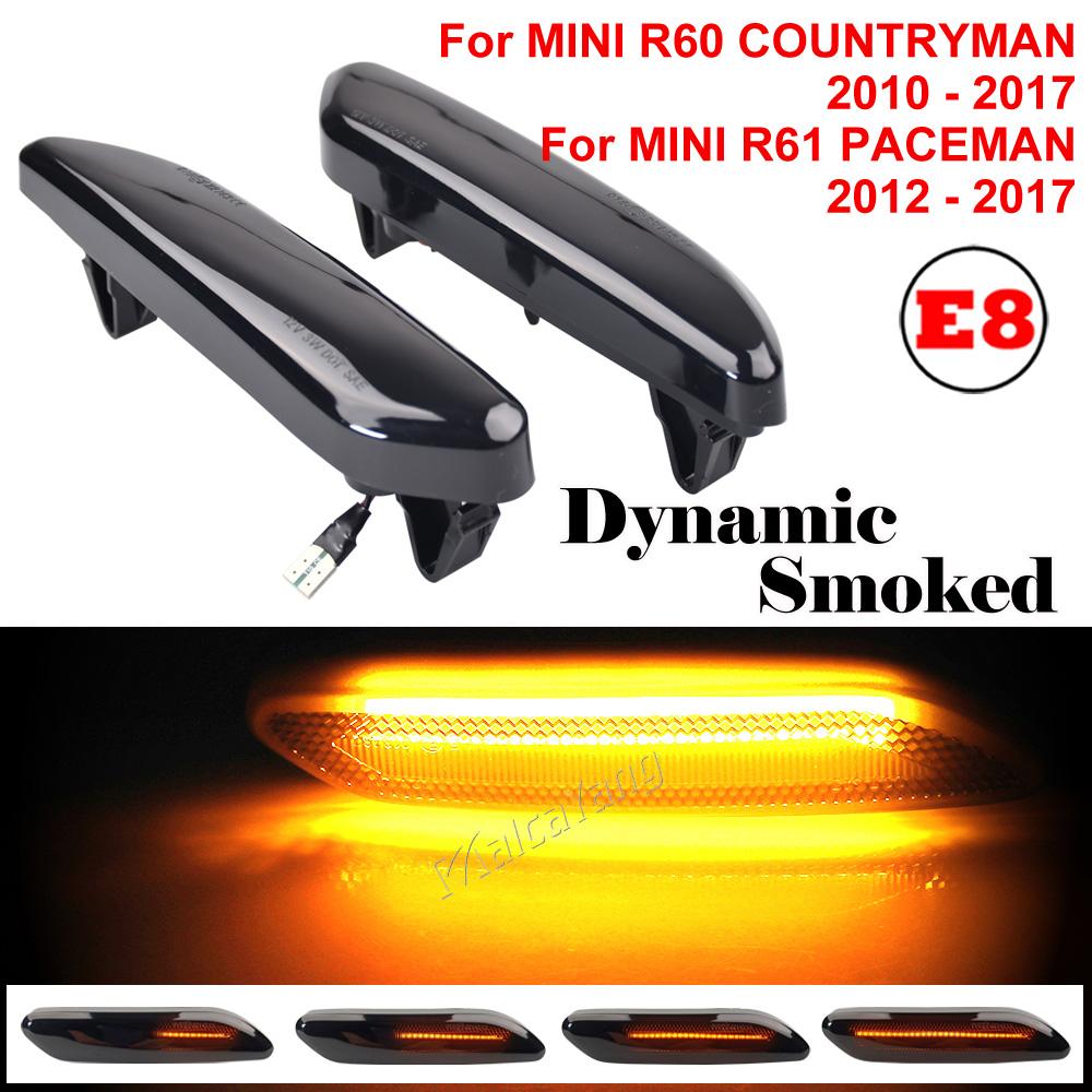

For BMW MINI COOPER R60 R61 COUNTRYMAN PACEMAN Dynamic scroll flashing LED Side Marker Indicator Lamp Turn Signal Fender Lights