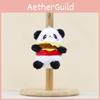 Plush Hamburger Panda Toy Keychain Stuffed Doll Pendant Bag Decoration Kids Gift