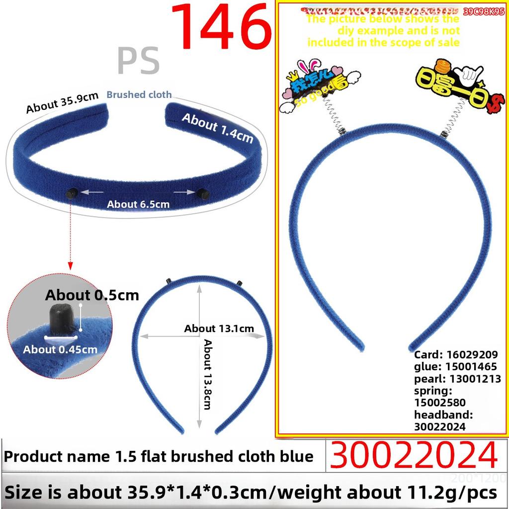 Wide Brushed Fabric Hair Band Headband Headband Hair Accessory Festival Plastic Fabric Hair Pressing Accessory