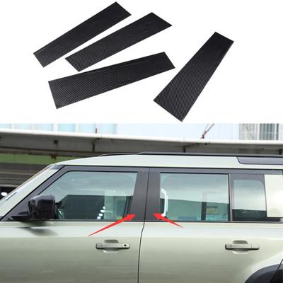 Car Window Trim Cover BC Column Sticker Polished Pillar Posts Fit For Land Rover Defender 110 -23 Auto Exterior