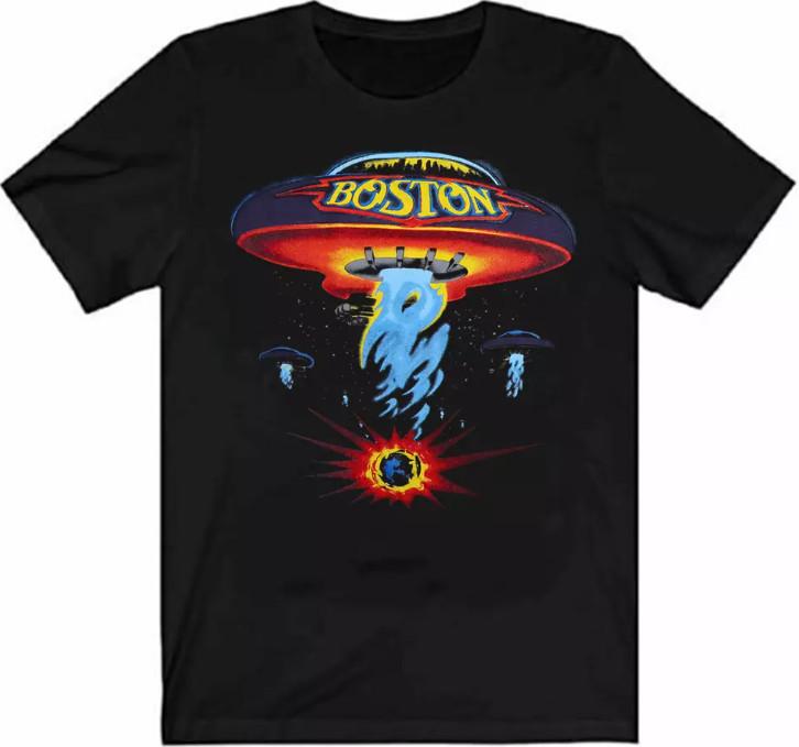 Vintage 1987 Boston Rock Band US Concert Black Unisex T Shirt Father Day,Gift Unisex T-Shirt S