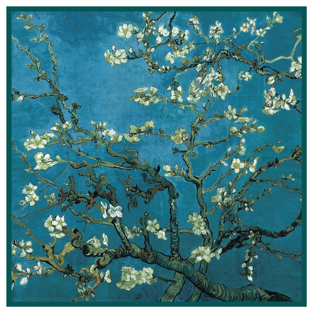 90*90CM Kerchief Four Seasons Luxury Square Silk Scarves Europe And America Fashion Bandannas New Twill Print Sunscreen Shawls