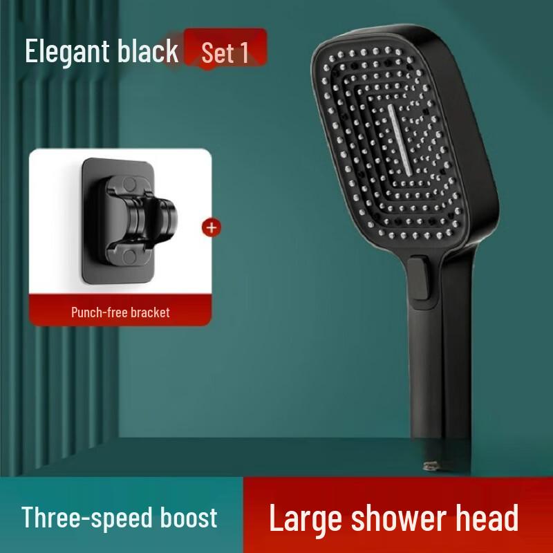 Matte Black Shower Head System