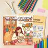 24 sheets Coloring book for stress relieving girls, casual and comfortable coloring book