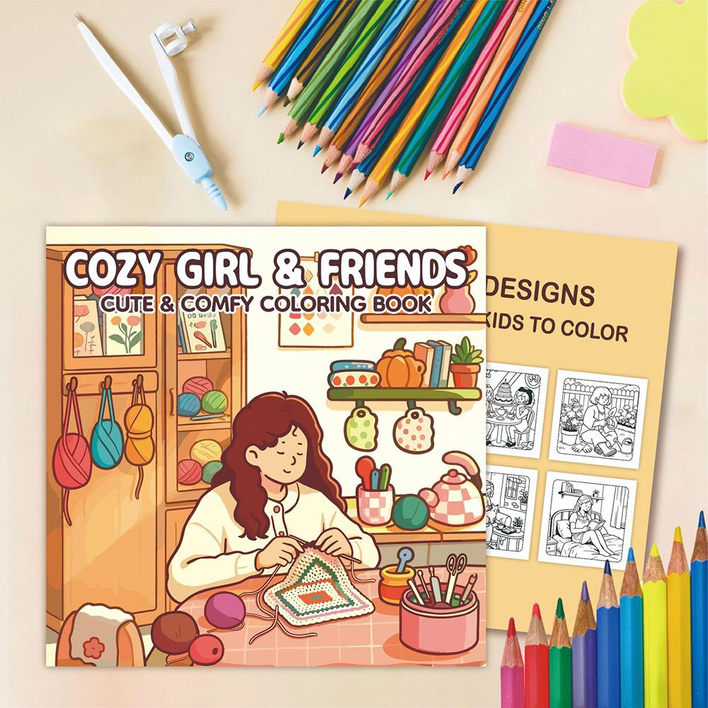 24 sheets Coloring book for stress relieving girls, casual and comfortable coloring book