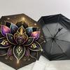 1pc Golden Lotus Mandala Umbrella with Plastic Handle,Suitable for All Seasons Home Travel Outdoor UmbrellaDD1016