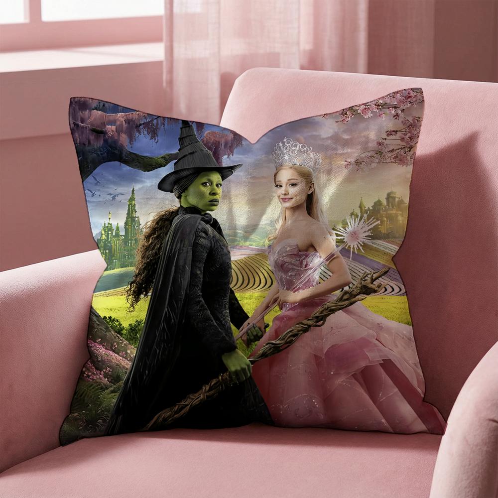 Movie W-Wickeds Cushion Cover Multi-Scene Pillow Cover for Home & Car - Reversible, Soft & Durable for Daily Use