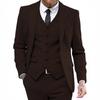 Men's Herringbone Slim Fit Three-Piece Suit for Business, Casual, or Wedding Events