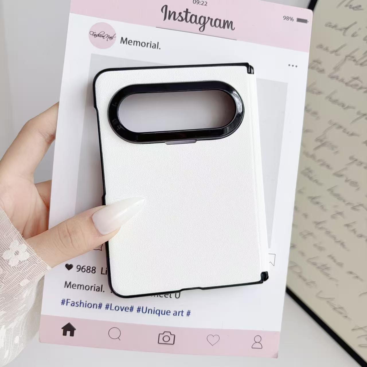 Morandi Color Magnetic Protective Case for Huawei Pura X Max with Middle Shaft Protection Huawei Pura X Max