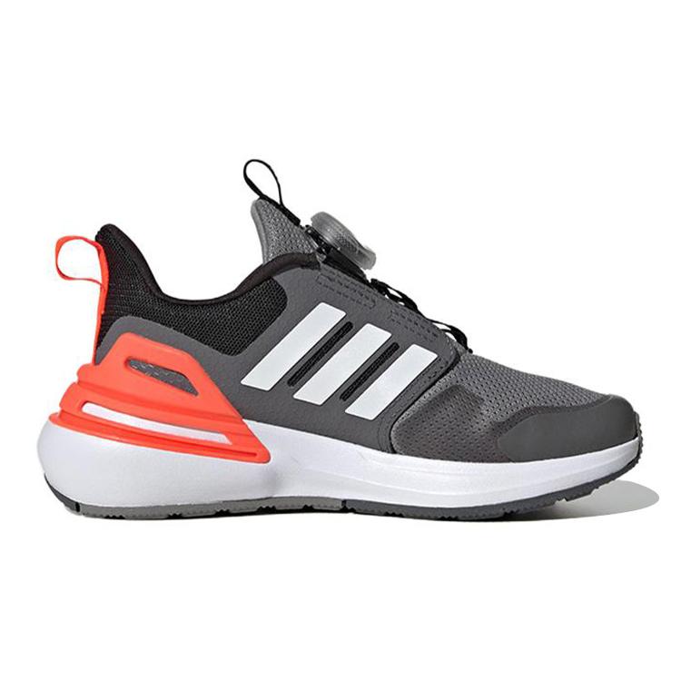 New Adidas Rapidasport BOA Low Top Running Shoes Gray Orange Kids' HP2765