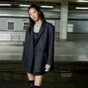 LAP Suede Cut-Out Contrast Boxy Jacket As3Lz865
