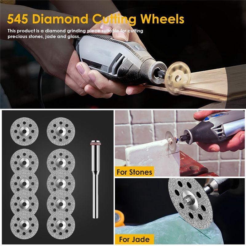 A20F-Cutting Wheel Set Compatible With Plastic 44Pcs For Rotary Tool, HSS Circular Saw Blades Resin Cutting Discs