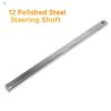 12 Inch Polished Steel Steering Shaft 3/4 Inch DD Double D Street Rod U-Joint Link 12 Inch Steering Rod Shaft