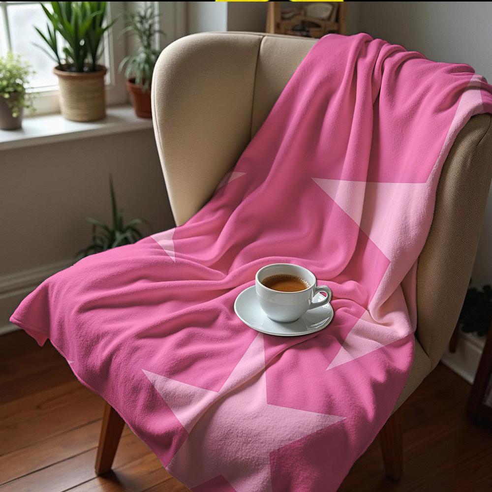 Monochrome Azure Star Anime Cartoon Flannel Blanket Soft Warm Throw for Bedroom Sofa Car Kids Holiday Gift