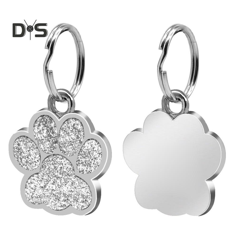 Puppy Town Jewelry Gift Mini Paw Pattern Puppy Dog Cat Collar ID Tag Pendant