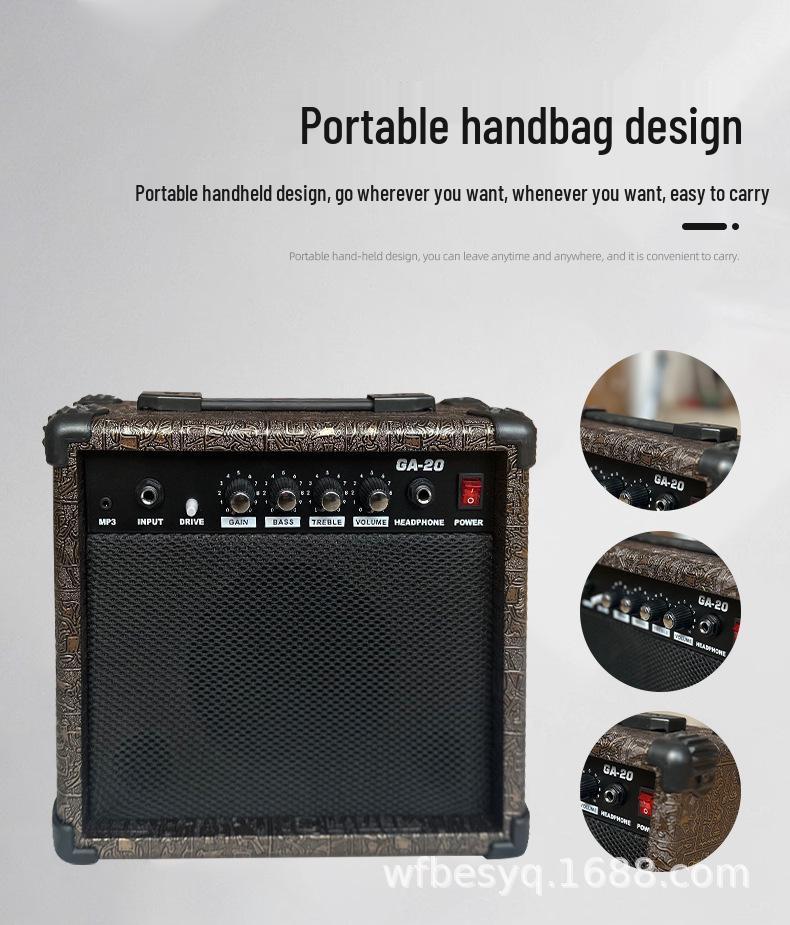 Guitar MGB-20 Plug-in Speaker with Tone Adjustment for Rock/Metal Electric Guitar