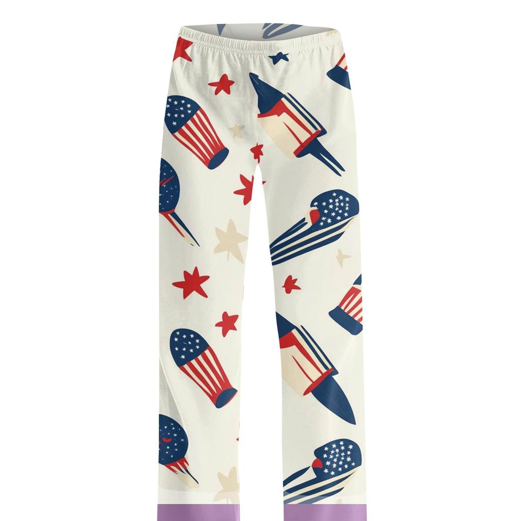 Kinder Jungen Mädchen Sport Unabhängigkeitstag Bedruckte Tasche Lässige Sporthose