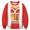 Men's Festive Santa Elf Pullover Christmas Jumper Warm Polyester Comfy Breathable