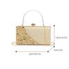 Borsa da sera da donna con strass intarsiati, texture di alta gamma, borsa a tracolla con catena per abito da sera