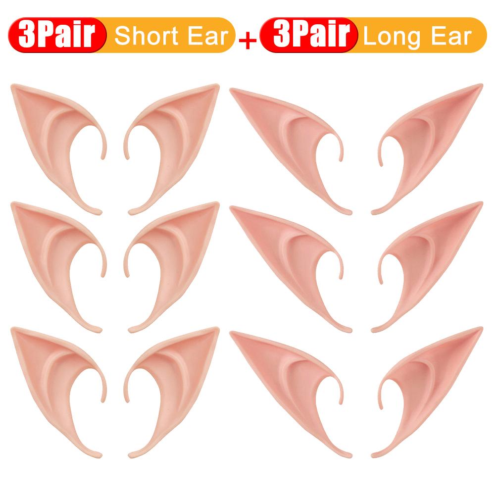 1-10 Paar Engel Elfenohren Halloween Cosplay Kostümzubehör Latexohren für Fee Cosplay Halloween Dekoration Foto Requisiten