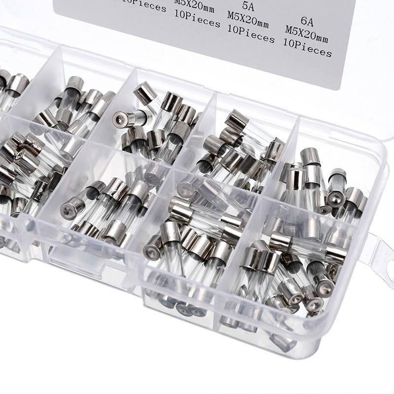 

100Pcs - Glass Fuse 5mm x 20mm Fast Blow 250V / Select From 0.2A to 20A Electric
