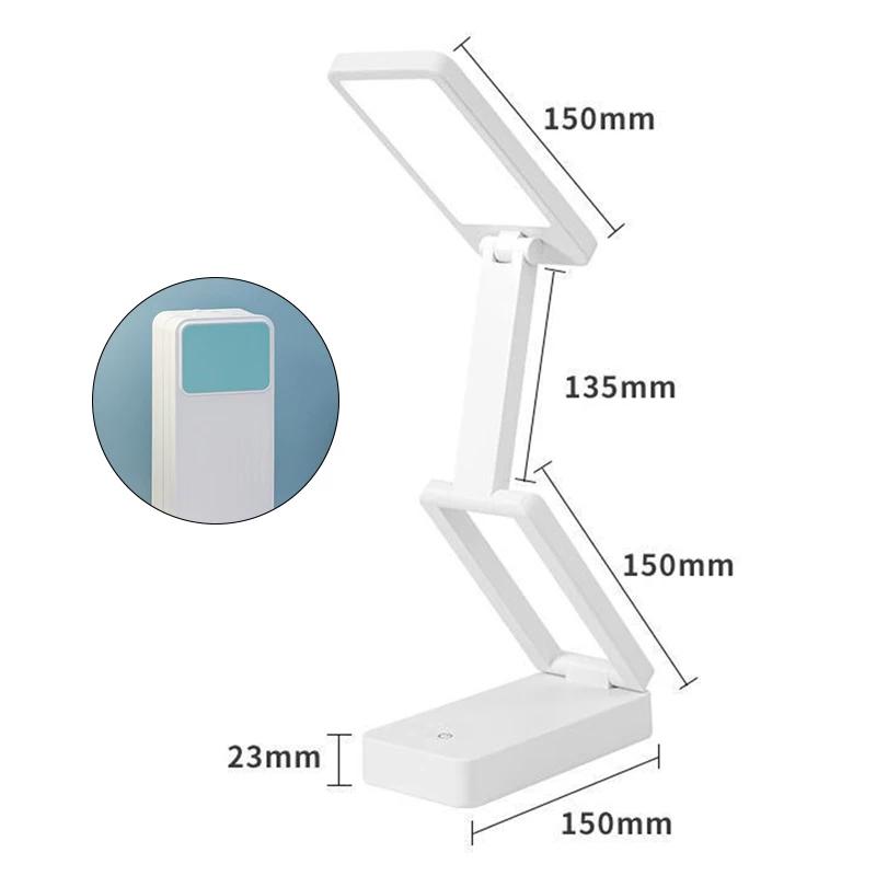 Folding LED Desk Lamp Rechargeable Battery  Specific Eye Protector Dormitory Portable Large Table Lamp CapacityLed Night Lights