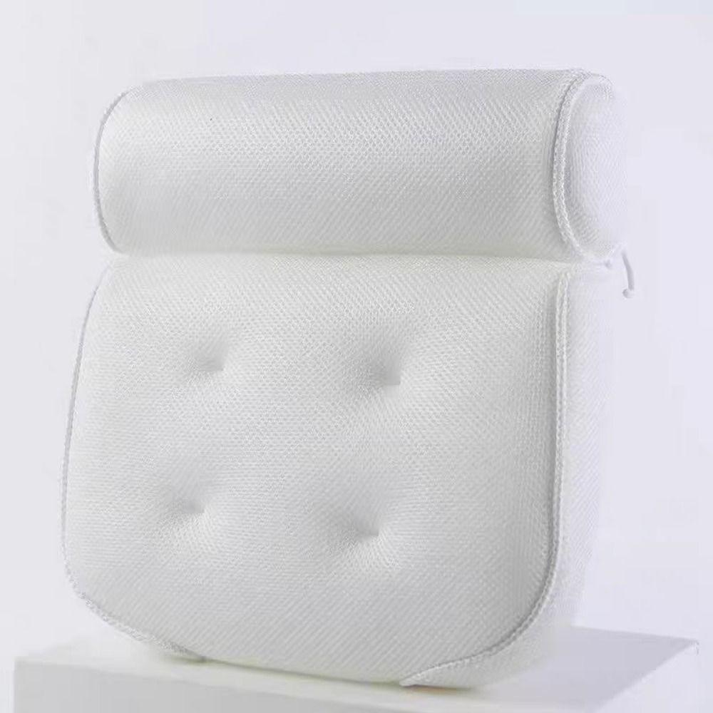 Washable 3D Mesh Tub Pillow Pressure-Resistant Bath Pillow Portable Bathtub Pillow Travel