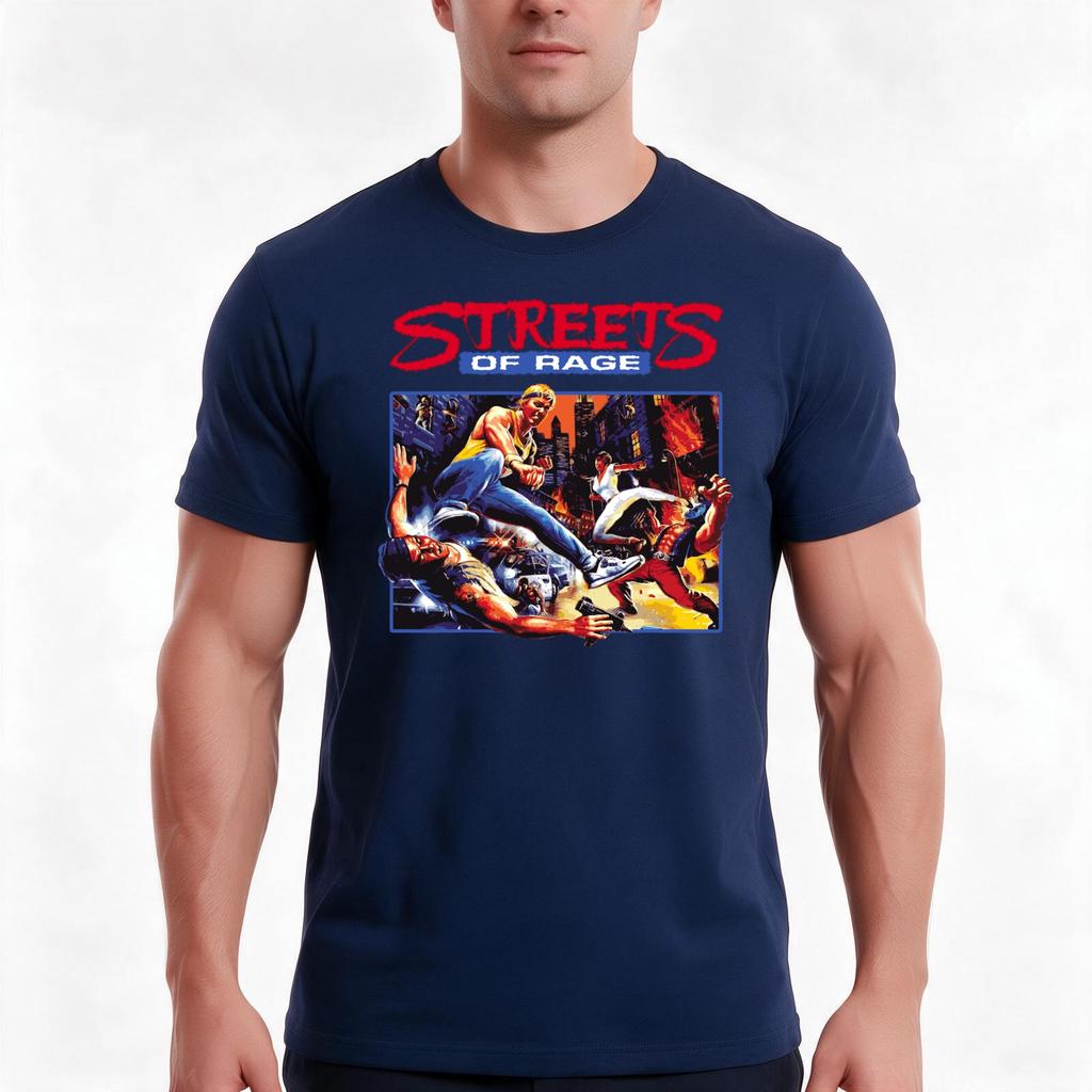 Streets Of Rage Tshirt Summer Casual Cotton Tee Oversized Streetwear Tops Vintage Graphic Print Loose Fit Short Sleeve