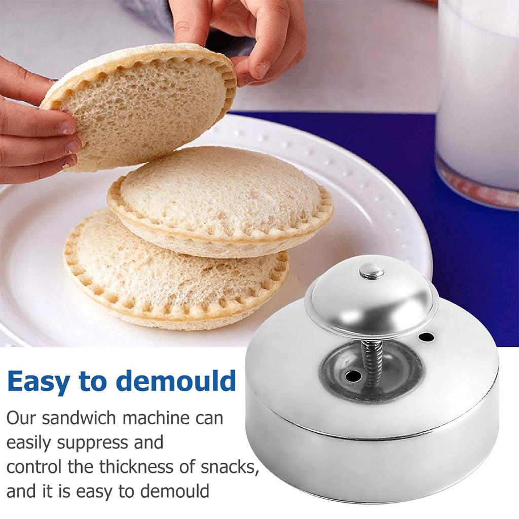 Sandwich Cutter and Sealer Round Sandwich Sealer Stainless Steel Sandwich Cutter Pastry Cookies Mold for Baking Kitchen Gadget