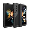 Custodia in Metallo con Cavalletto per Samsung Galaxy Z Fold 4, Cover Protettiva Ammortizzante in Alluminio a 3 Strati per Tutta la Superficie per Z Fold 4