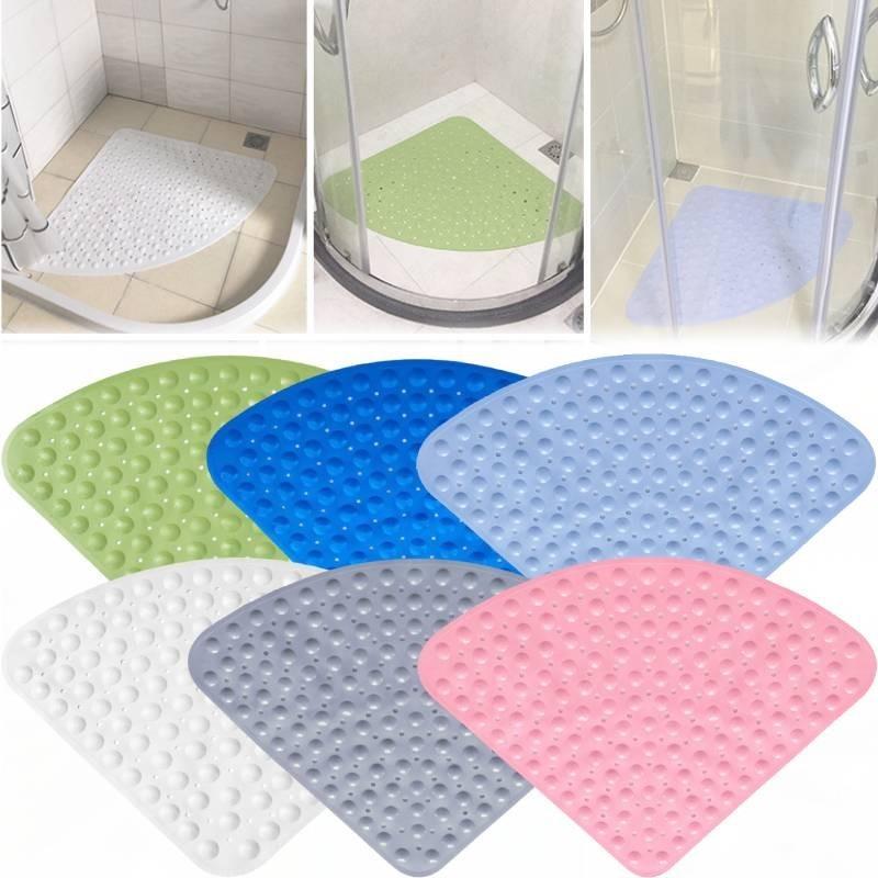 Comfortable Triangle Shower Mat Non-slip Bath Mat Anti-skid Bathroom Mat Durable Plastic Pvc Tpr Washable