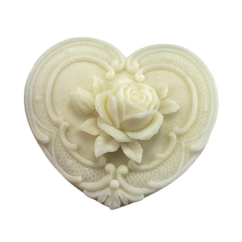 Herz Rose Silikonform Kerze Seife DIY Bastelbedarf für Anfänger Starter Backen Kuchen Dekor Form
