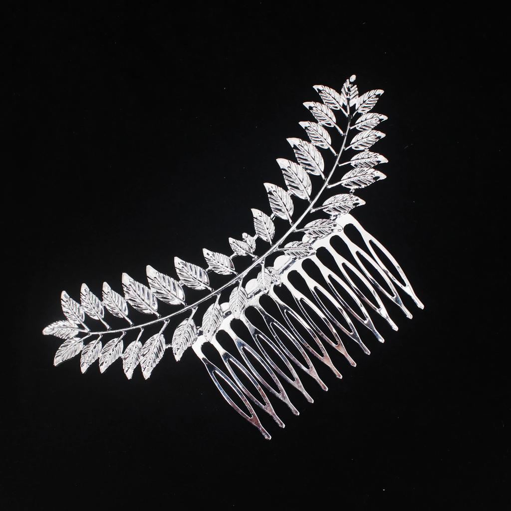 Metal Gold Color Leaf Hair Combs Hair Accessories Side Combs Straight Teeth Hairpins Clips Bridal Wedding Veil Comb Accessories