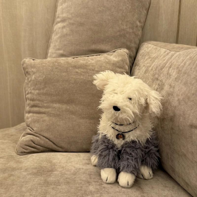 British Jelly Ewart Sheepdog Plush Toy Doll Puppy Doll Children's Soothing Doll Gift