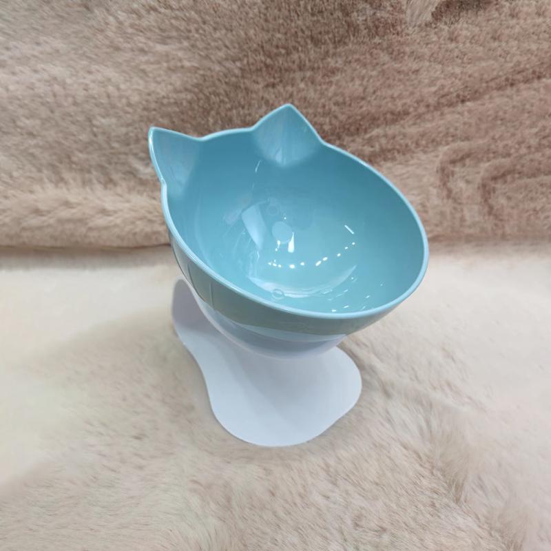 Cat Bowl Transparent Double Bowl Cat Food Bowl Water Bowl Basin Bowl Rack Dog Bowl Dog Food Basin Oblique Mouth Spine