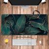 Leaves Pattern Desk Pad Floral Mouse Pad Floral Mat Golden Leaves Decoration Desk Accessories Tapis De Souris