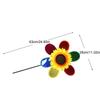 PVC Sunflower Windmill Pinwheel Colourful Sequins Foldable Windmill Carry Camping Picnic Home Garden Decoration