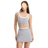 QYZJ Color Block Strappy Sports Bra & Skirt Set