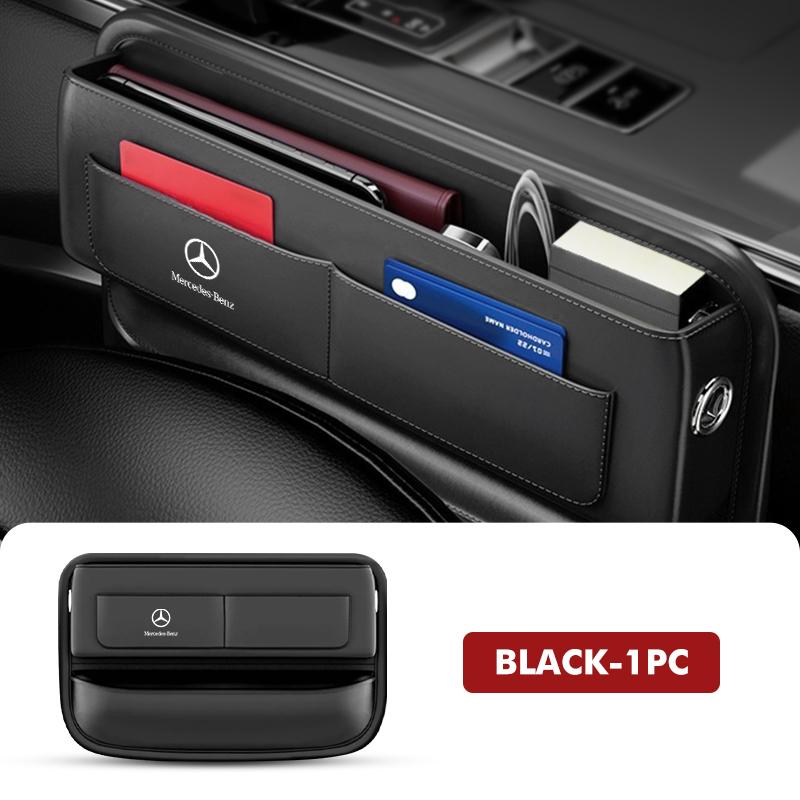 Car Seat Gap Box Leather Auto Console Side Seat Plug Filler Bag For Mercedes Benz CLK GLC W212 C200 C300 W203 W204 W205 W169 BV4